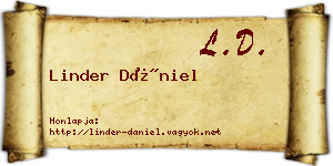 Linder Dániel névjegykártya